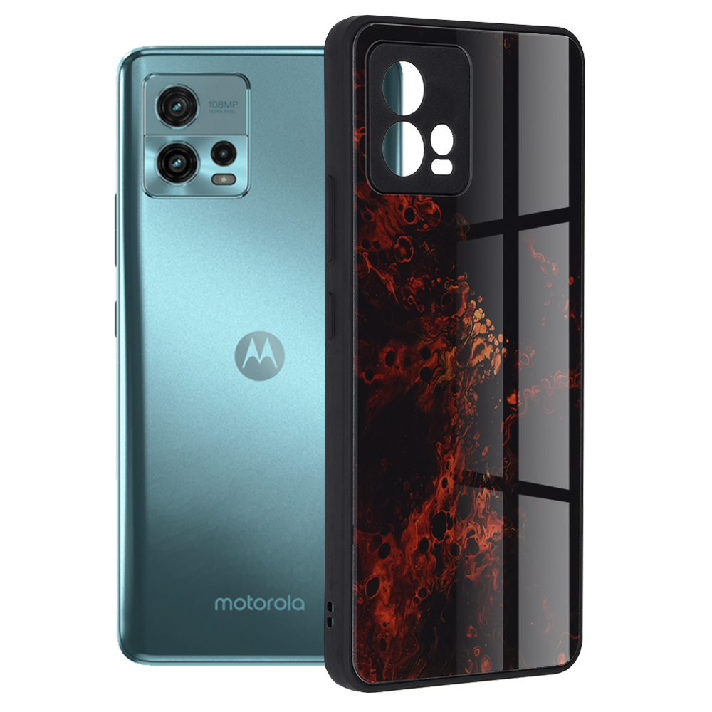 Techsuit - Glaze Series - Motorola Moto G72 - Red Nebula