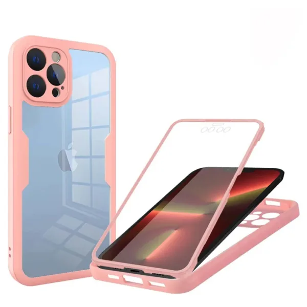 Techsuit - ColorVerse 360 Series + Screen Protector - iPhone 13 Pro - Pink