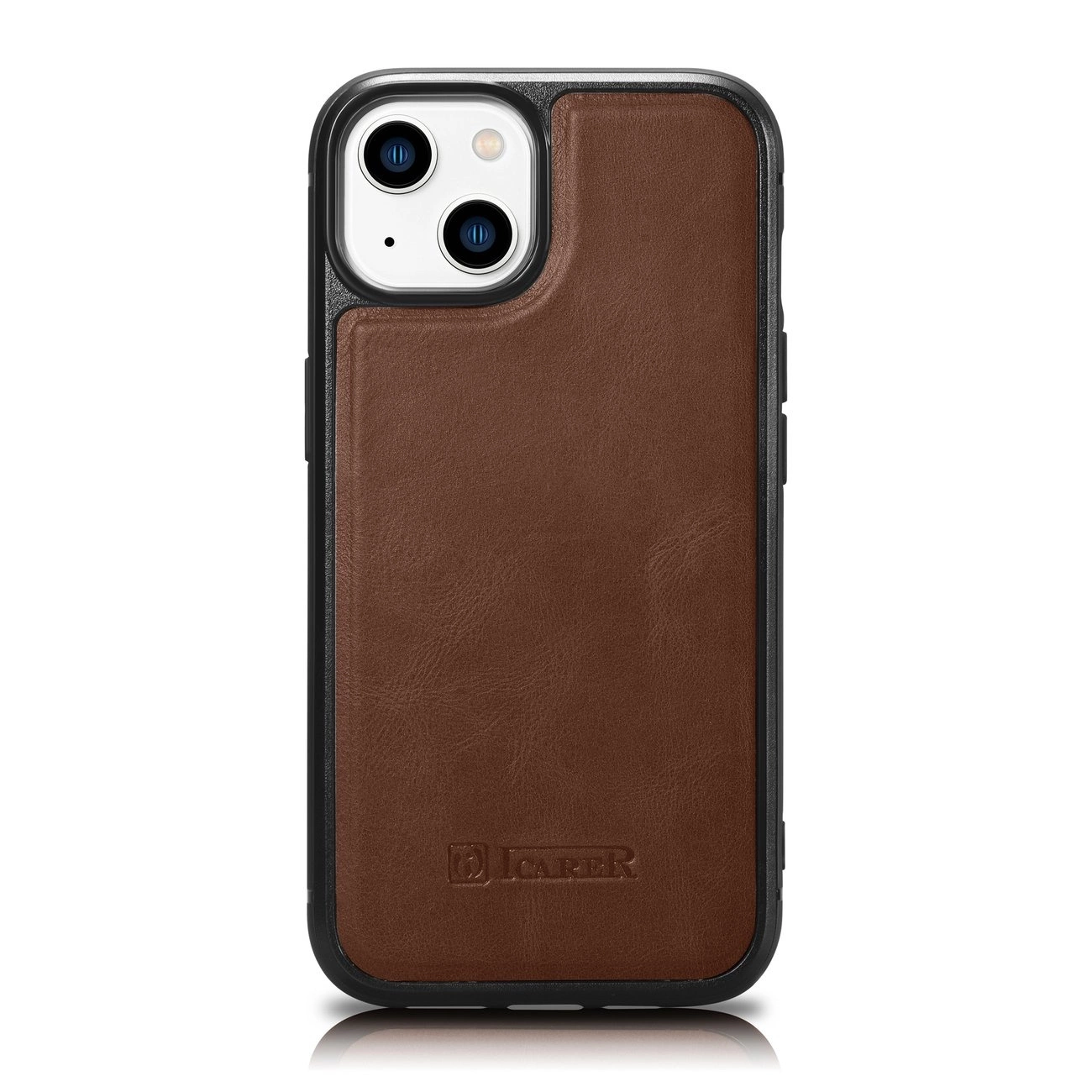 iCarer Leather Oil Wax Genuine Leather Case for iPhone 14 Plus (MagSafe Compatible) Brown (WMI14220719-BN)