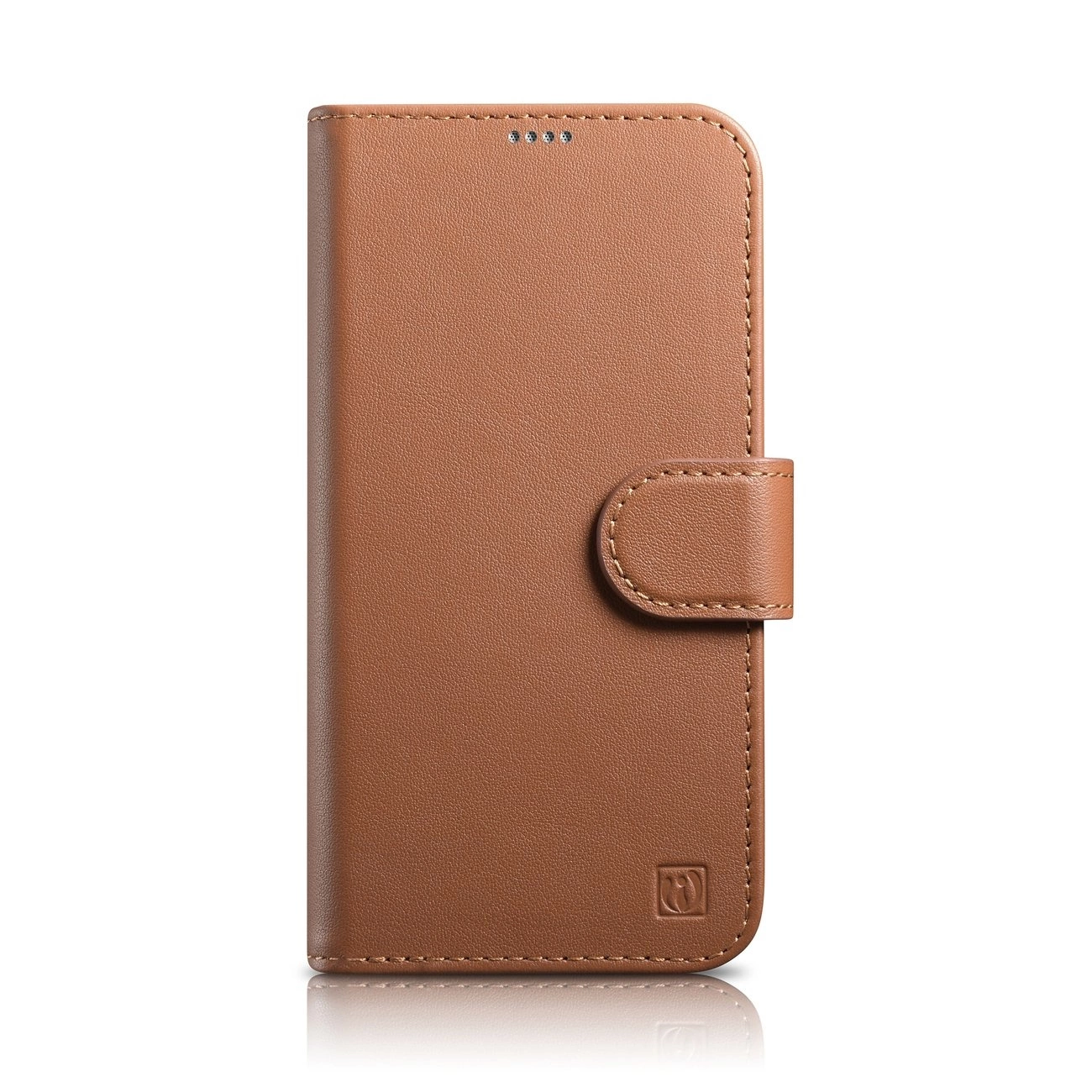 iCarer Wallet Case 2in1 case iPhone 14 leather cover with flap Anti-RFID brown (WMI14220725-BN)