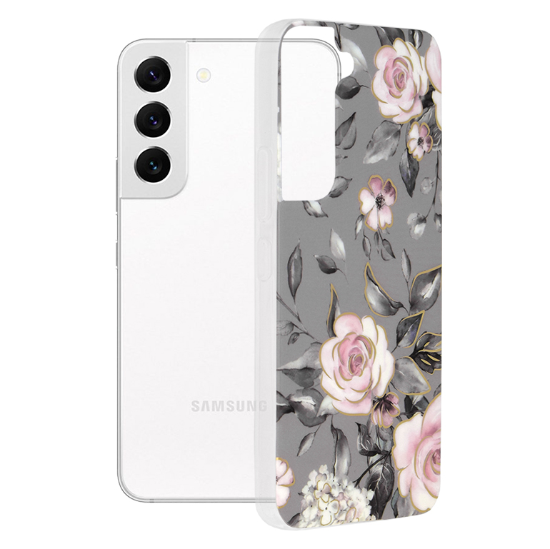 Techsuit - Marble Series - Samsung Galaxy S22 - Bloom of Ruth Gray