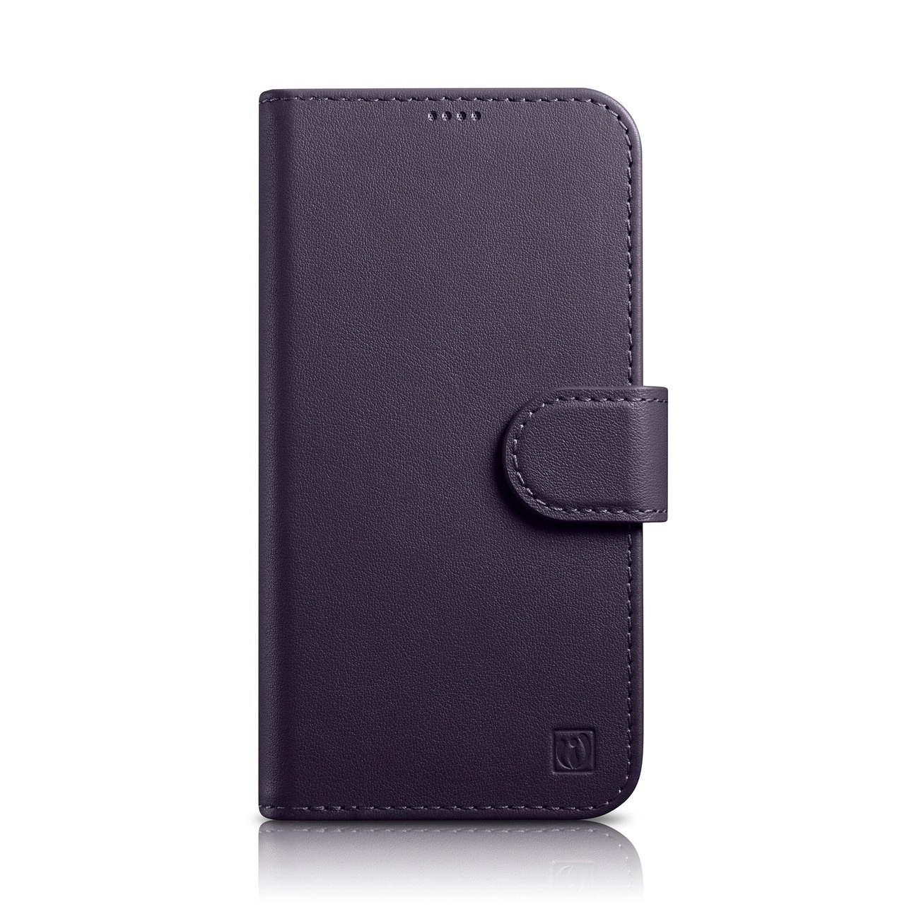 iCarer Wallet Case 2in1 Cover iPhone 14 Pro Anti-RFID Leather Flip Case Dark Purple (WMI14220726-DP)