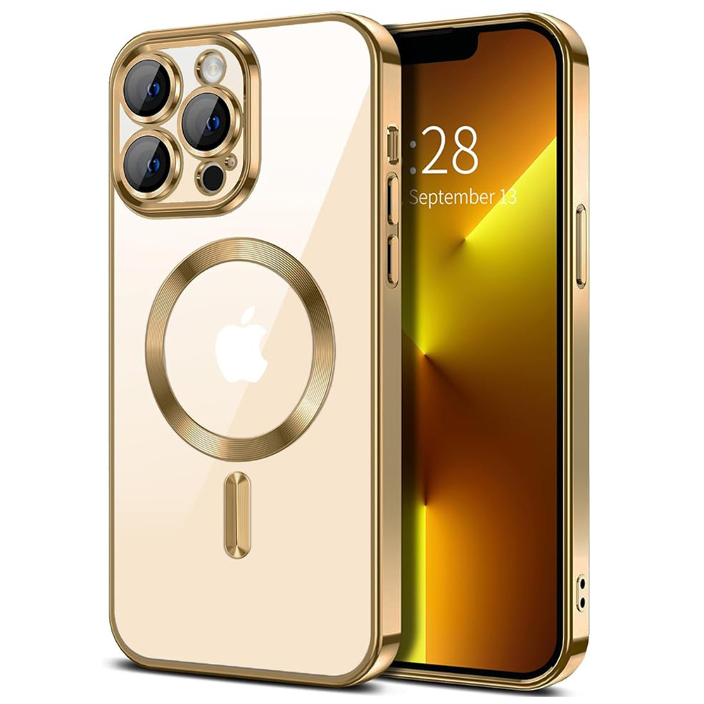 Techsuit - Luxury Crystal MagSafe - iPhone 13 Pro - Gold