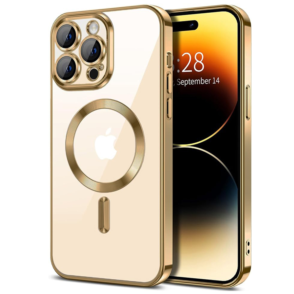 Techsuit - Luxury Crystal MagSafe - iPhone 14 Pro - Gold