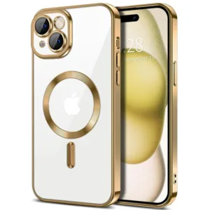 Techsuit - Luxury Crystal MagSafe - iPhone 15 - Gold