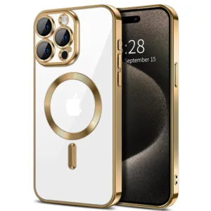 Techsuit - Luxury Crystal MagSafe - iPhone 15 Pro Max - Gold