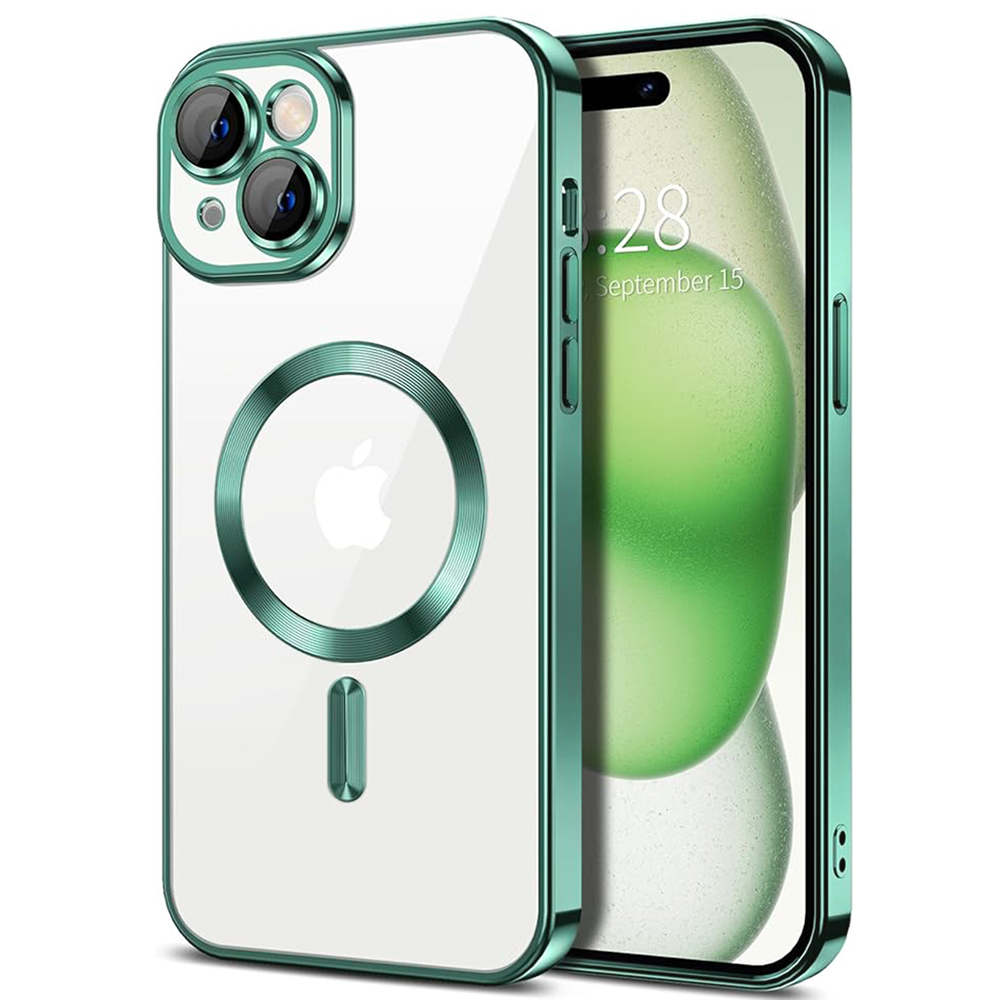 Techsuit - Luxury Crystal MagSafe - iPhone 15 Plus - Light Green