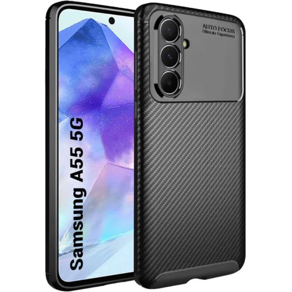 Techsuit - CarbonFiber - Samsung Galaxy A55 5G - Black