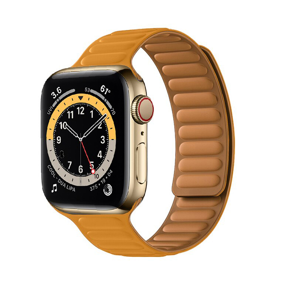 Techsuit - Watchband (W035) for WOMEN - Apple Watch 1/2/3/4/5/6/7/8/9/10/SE/SE 2 (38/40/41/42mm) - Orange