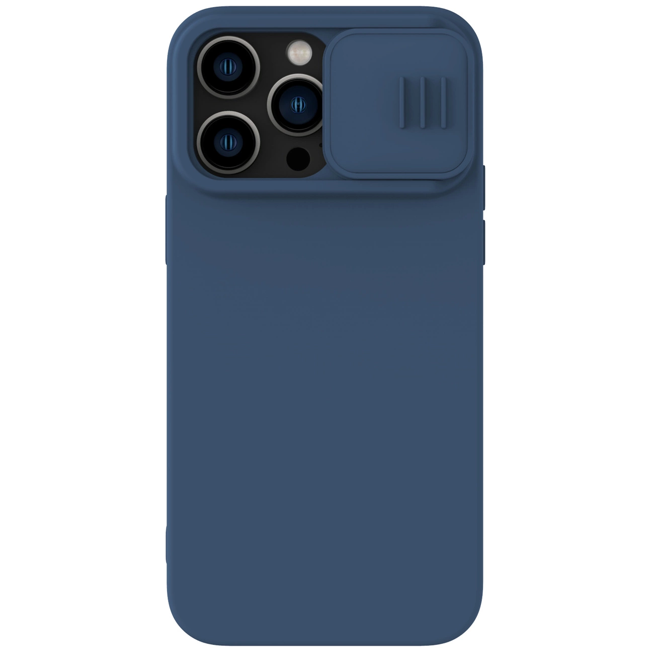 Nillkin CamShield Silky Silicone Case iPhone 14 Pro Case with Camera Protector Blue