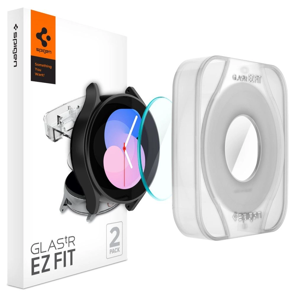 Spigen Glas.tR EZ Fit tempered glass for Samsung Galaxy Watch 4 / 5 (40 mm) - 2 pcs.