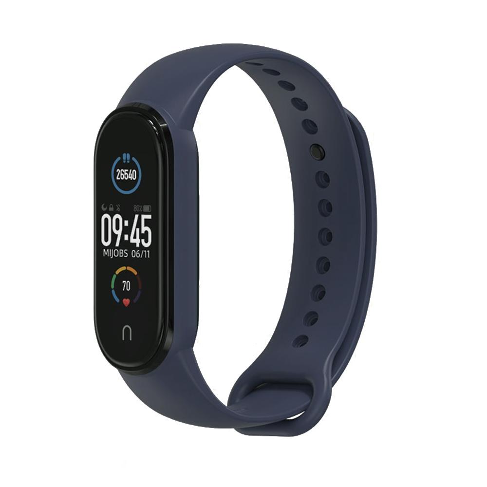 Techsuit - Watchband (W013) - Xiaomi Mi Band 5 / 5 NFC / 6 / 6 NFC / Amazfit Band 5 - Dark Blue