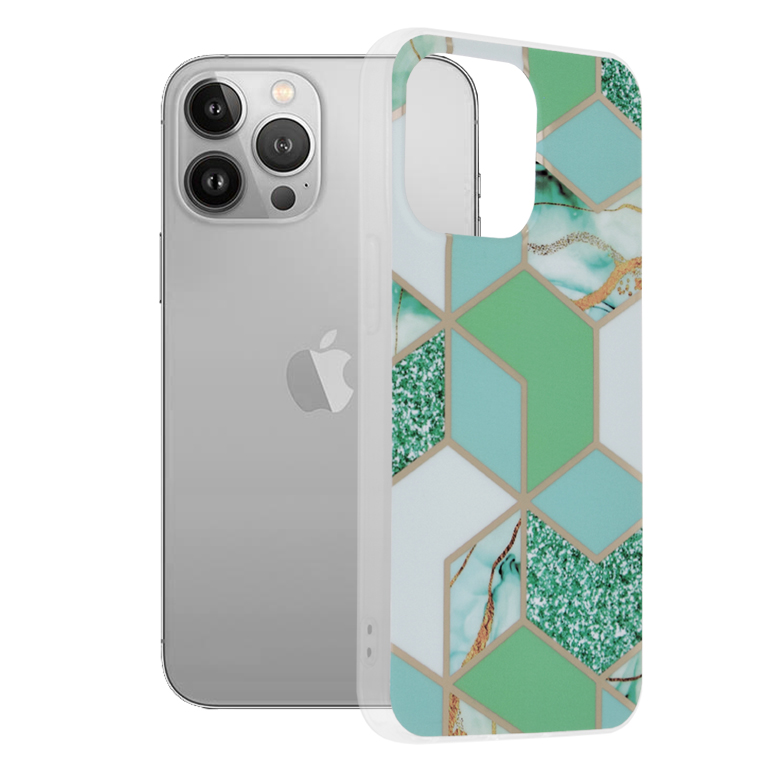 Techsuit - Marble Series - iPhone 13 Pro - Green Hex