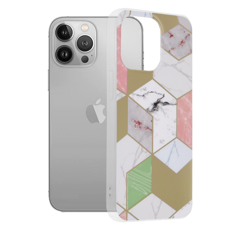 Techsuit - Marble Series - iPhone 13 Pro - Purple Hex