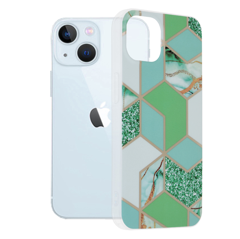 Techsuit - Marble Series - iPhone 13 - Green Hex