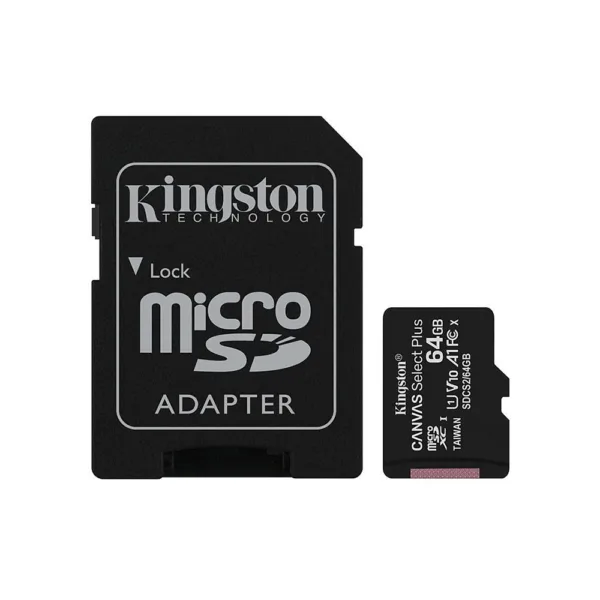 Kingston - Memory Card Canvas Select Plus (SDCS2/64GB) - Android A1 MicroSDXC