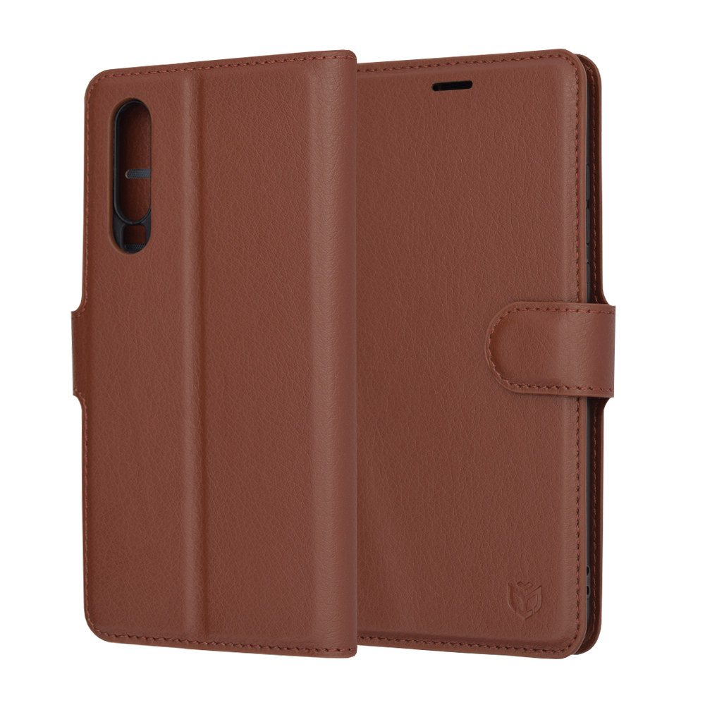 Techsuit - Leather Folio - Huawei P30 - Brown