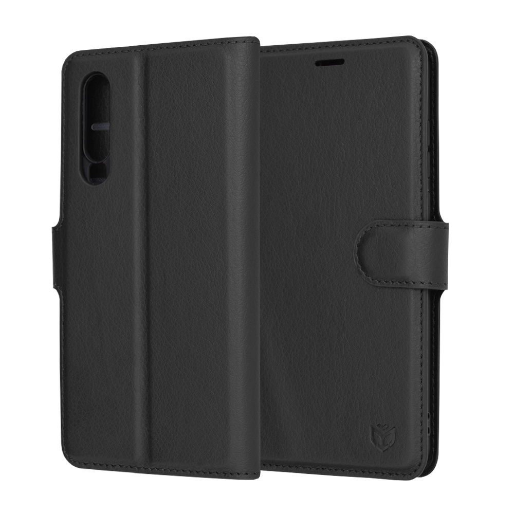 Techsuit - Leather Folio - Huawei P30 - Black