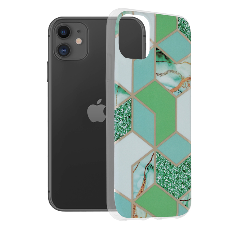 Techsuit - Marble Series - iPhone 11 - Green Hex