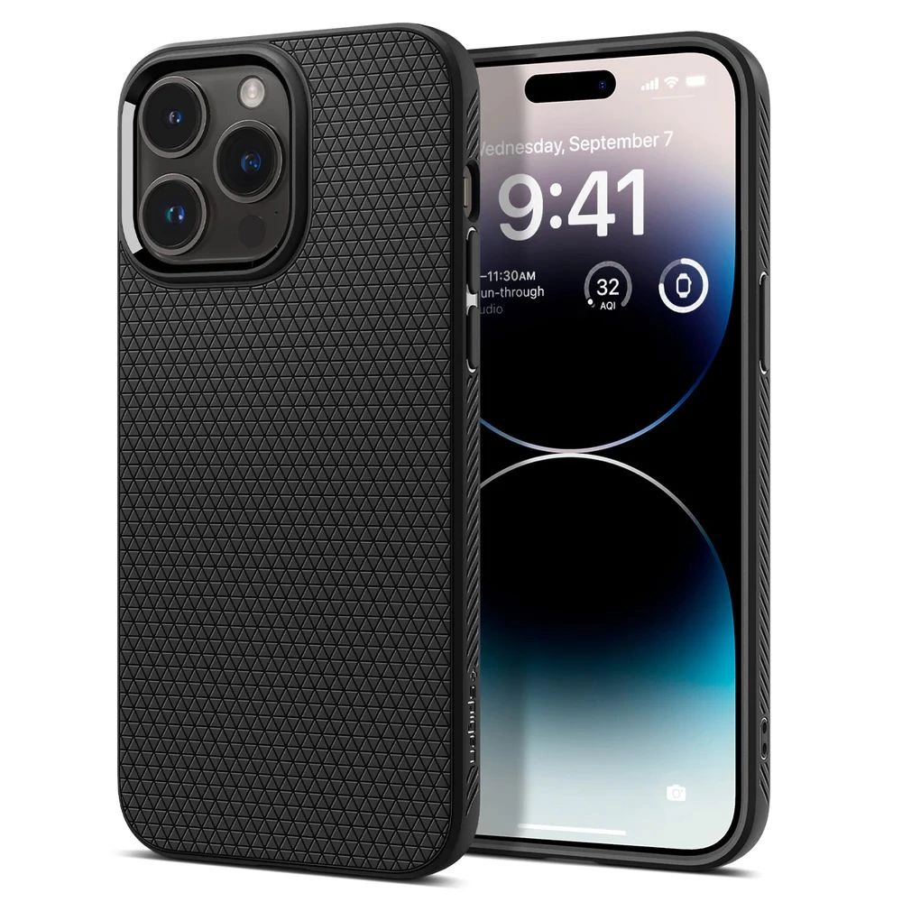 Spigen Liquid Air iPhone 14 Pro Case - Matte Black