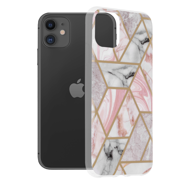 Techsuit - Marble Series - iPhone 11 - Pink Hex