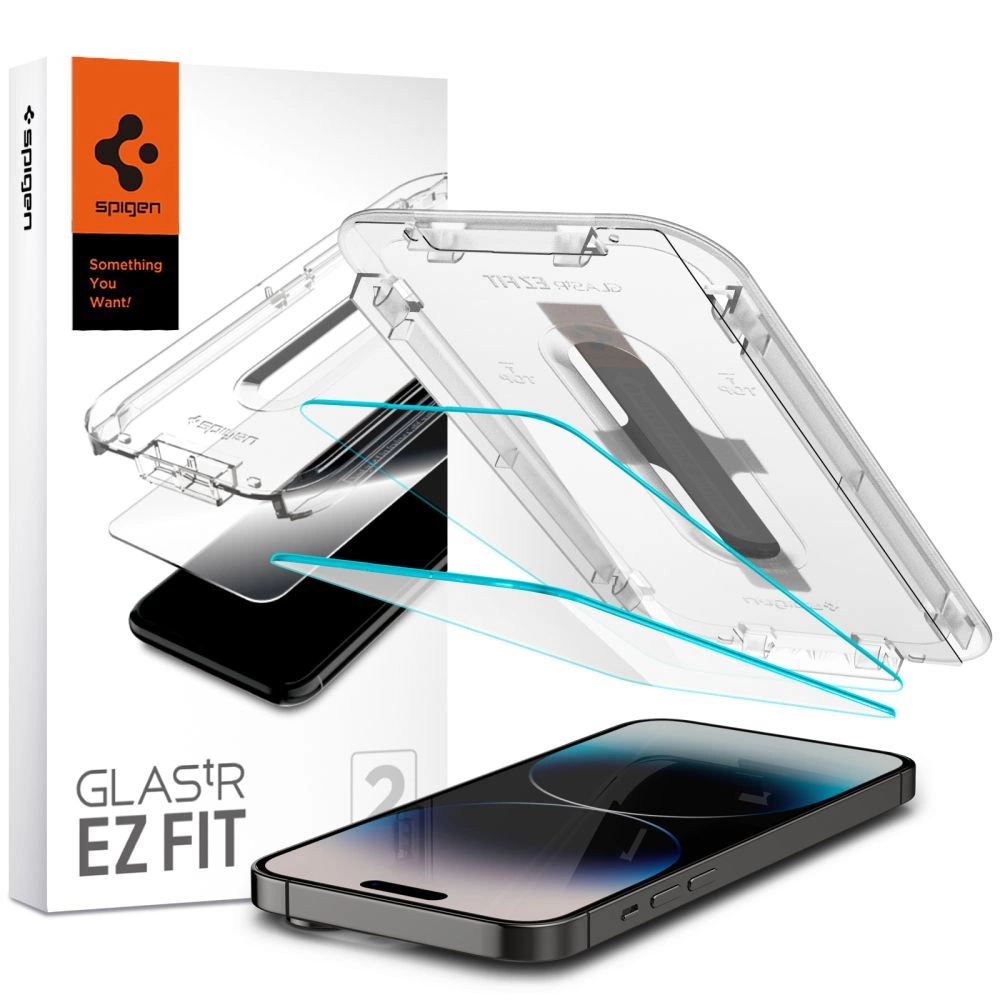 Spigen Glas.tR EZ Fit Tempered Glass for iPhone 14 Pro Max - 2 pcs.