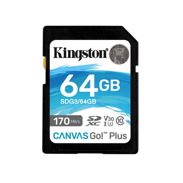 Kingston - Memory Card Canvas Go Plus (SDG3/64GB) - SDXC