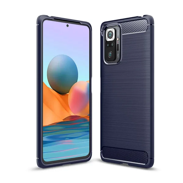 Techsuit - Carbon Silicone - Xiaomi Redmi Note 10 Pro / Note 10 Pro Max - Blue