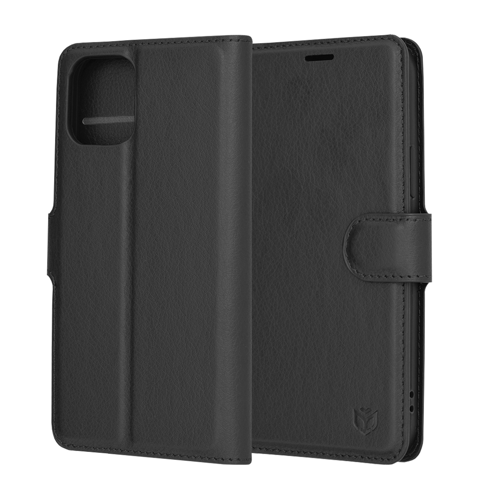 Techsuit - Leather Folio - iPhone 12 - Black