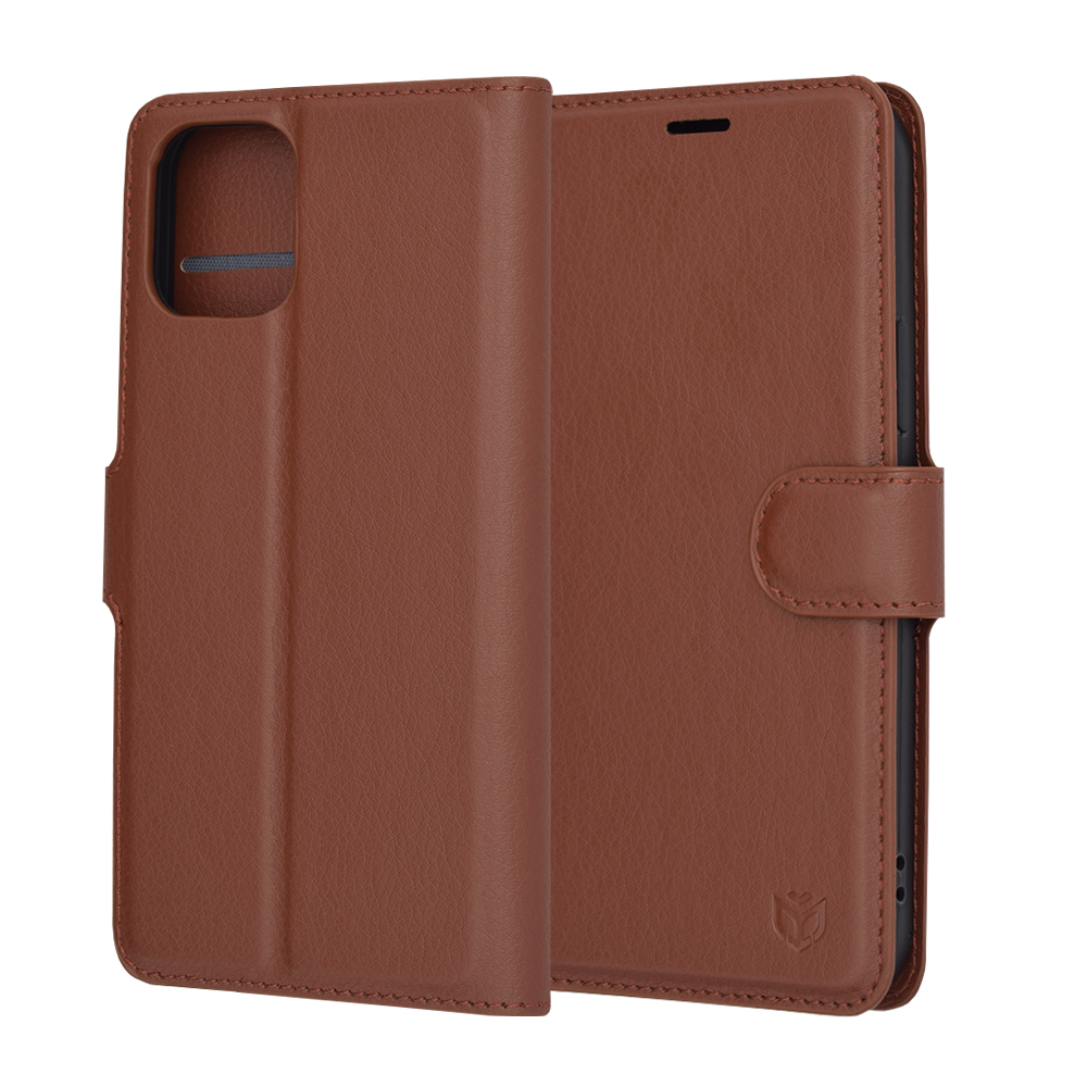 Techsuit - Leather Folio - iPhone 12 - Brown