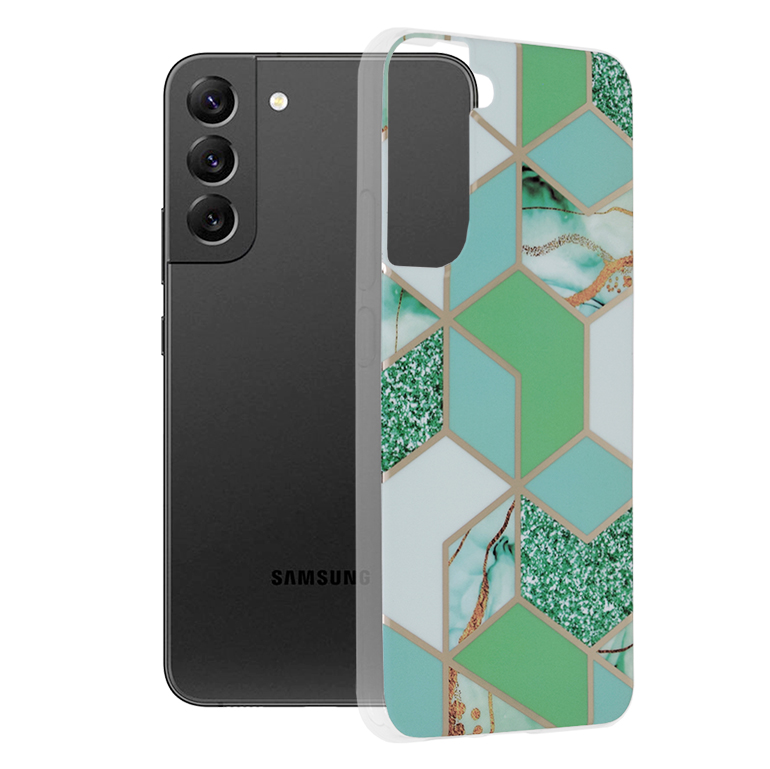 Techsuit - Marble Series - Samsung Galaxy S22 Plus - Green Hex