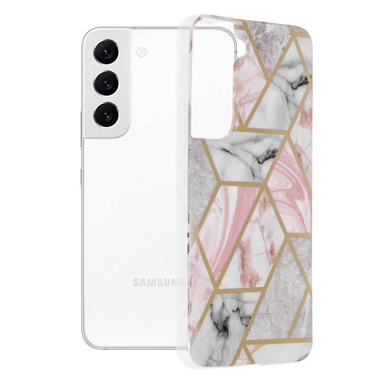 Techsuit - Marble Series - Samsung Galaxy S22 - Pink Hex