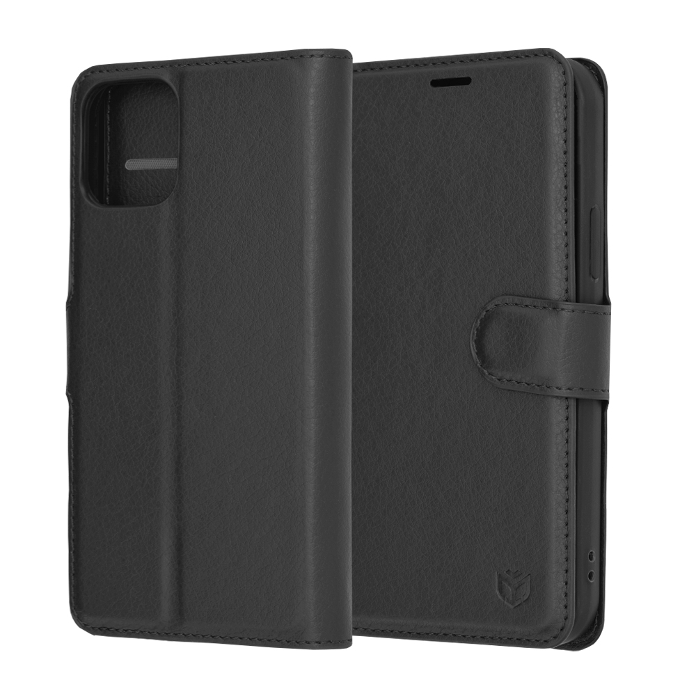 Techsuit - Leather Folio - iPhone 12 Pro - Black