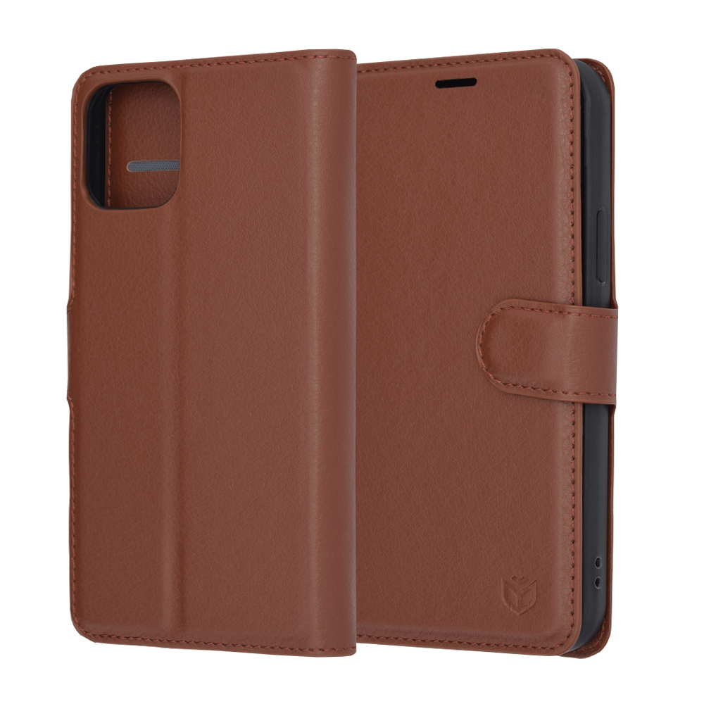 Techsuit - Leather Folio - iPhone 12 Pro - Brown