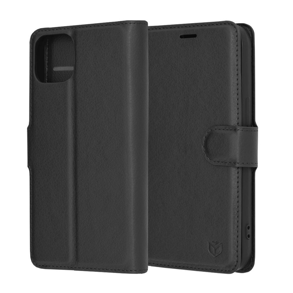 Techsuit - Leather Folio - iPhone 13 - Black