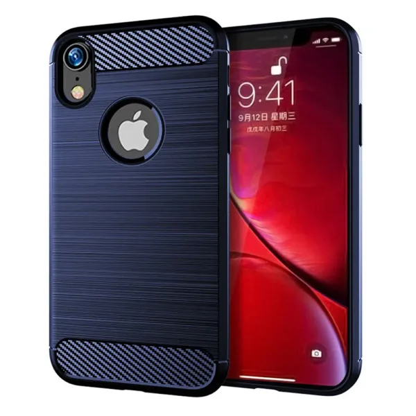 Techsuit - Carbon Silicone - iPhone XR - Blue