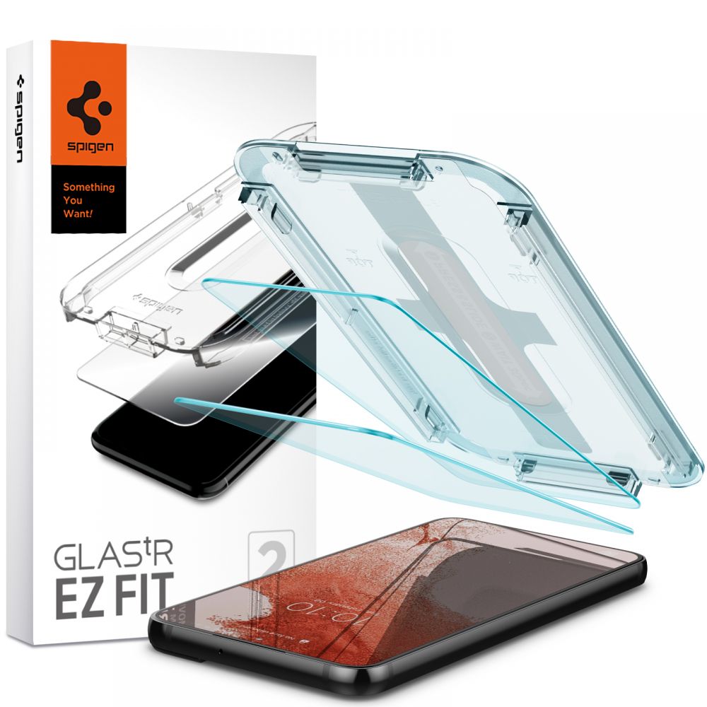 Spigen - Glas.tR EZ-FIT (2 pack) - Samsung Galaxy S22 Plus - Clear