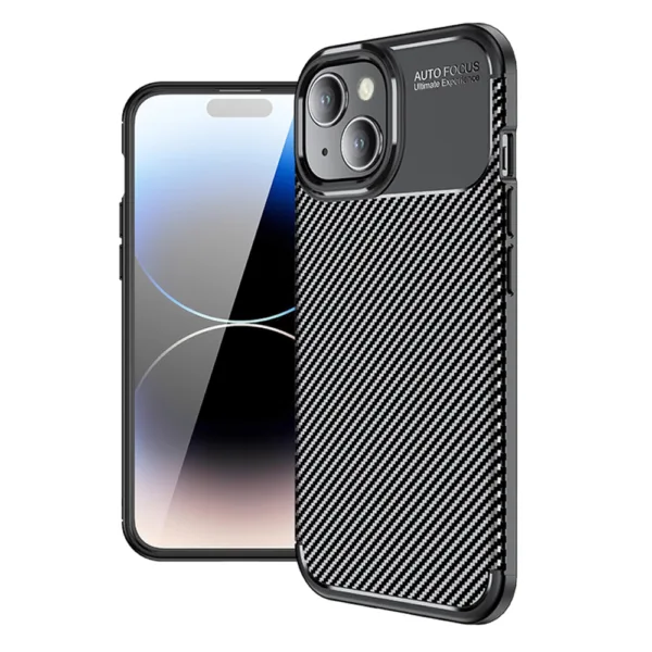 Techsuit - CarbonFiber - iPhone 15 - Black