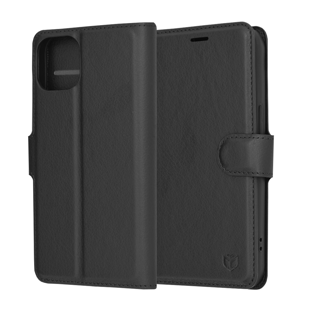 Techsuit - Leather Folio - iPhone 14 - Black