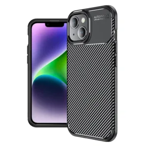 Techsuit - CarbonFiber - iPhone 14 - Black