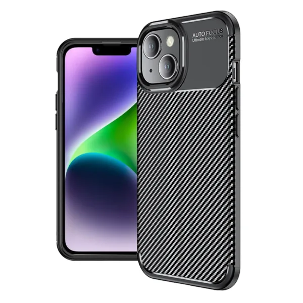 Techsuit - CarbonFiber - iPhone 13 - Black