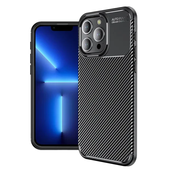 Techsuit - CarbonFiber - iPhone 13 Pro Max - Black