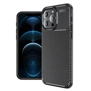 Techsuit - CarbonFiber - iPhone 12 Pro Max - Black