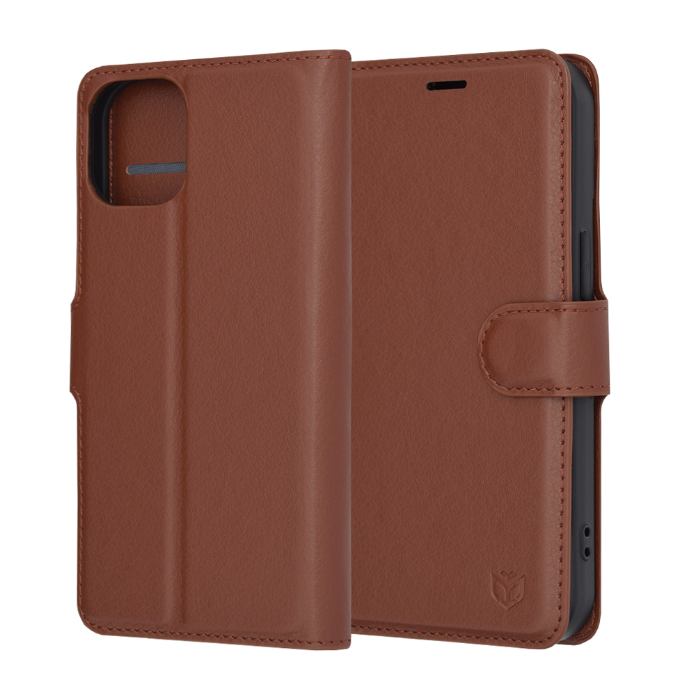 Techsuit - Leather Folio - iPhone 15 - Brown