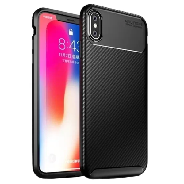 Techsuit - CarbonFiber - iPhone XS Max - Black