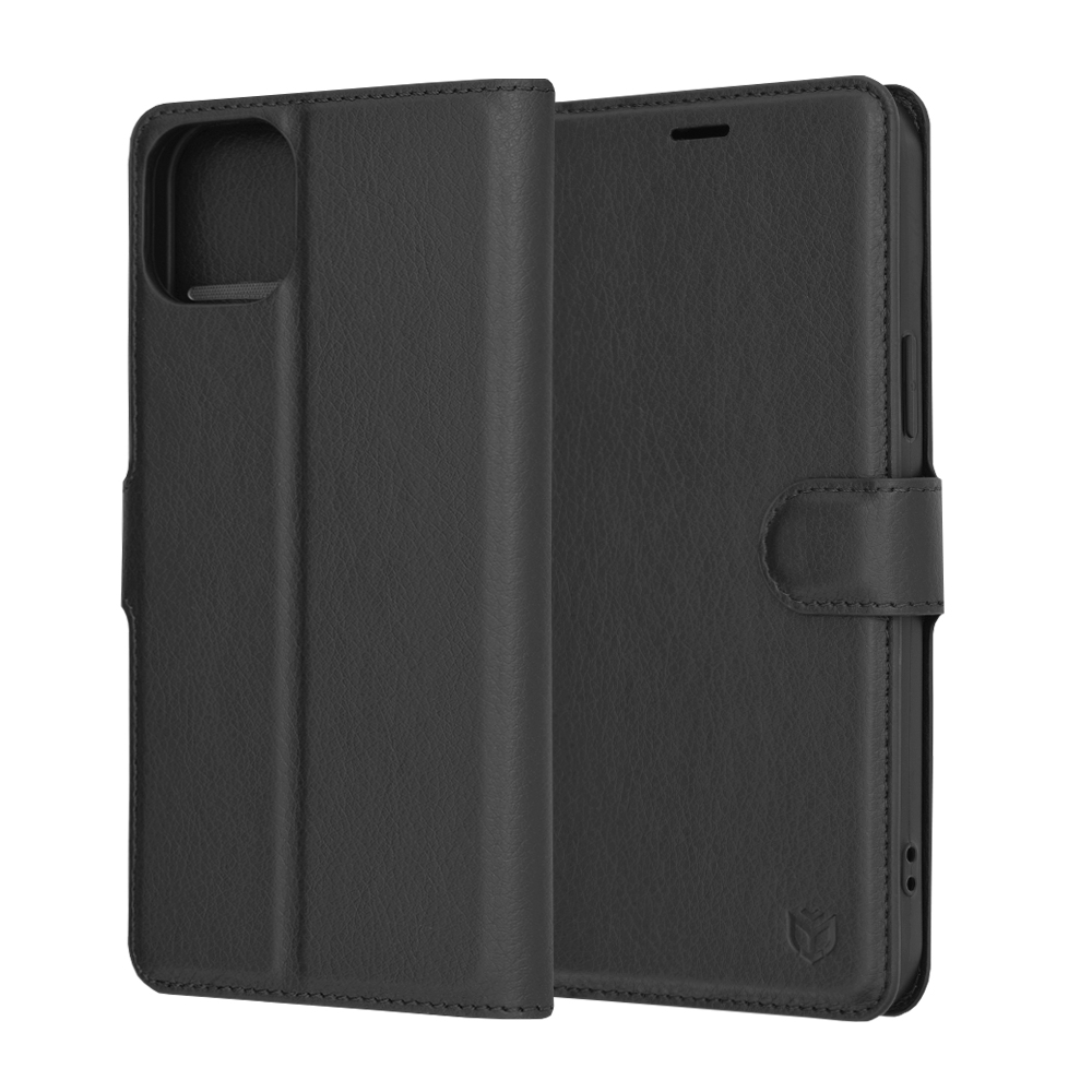 Techsuit - Leather Folio - iPhone 15 Plus - Black