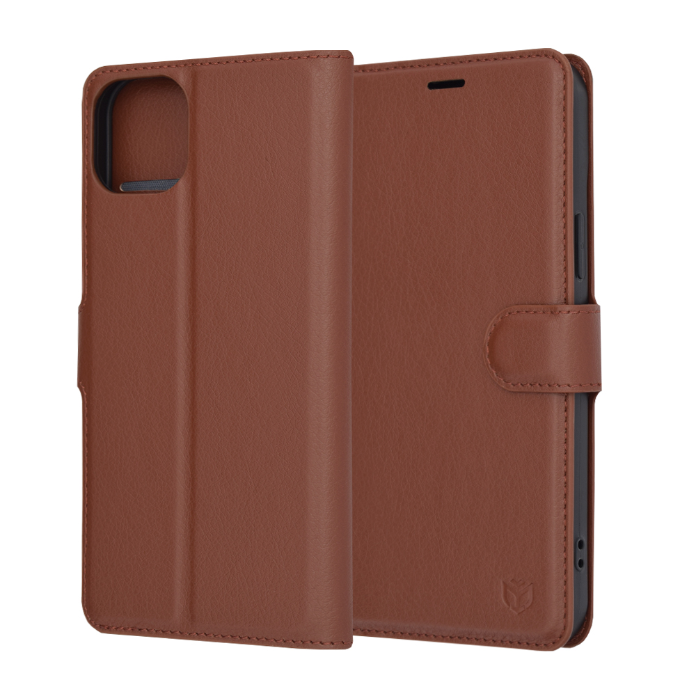 Techsuit - Leather Folio - iPhone 15 Plus - Brown