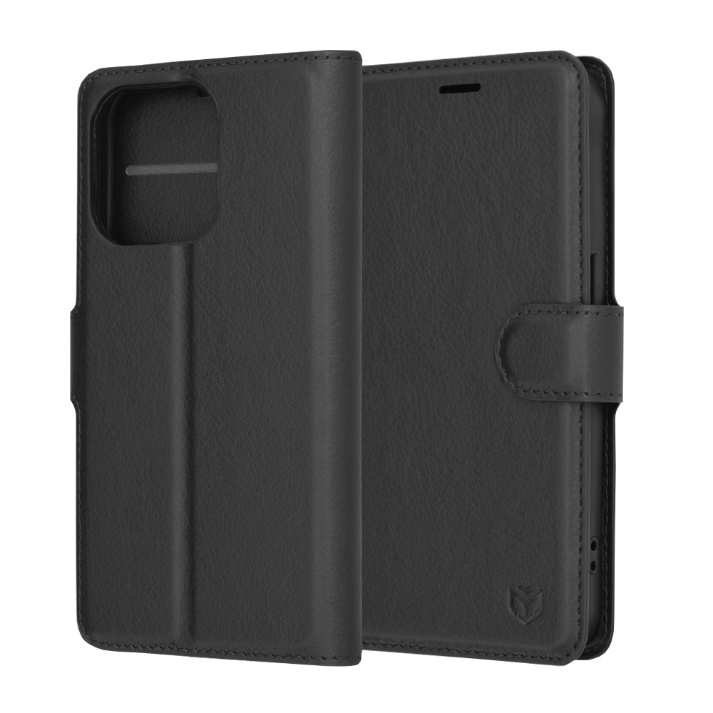 Techsuit - Leather Folio - iPhone 15 Pro - Black