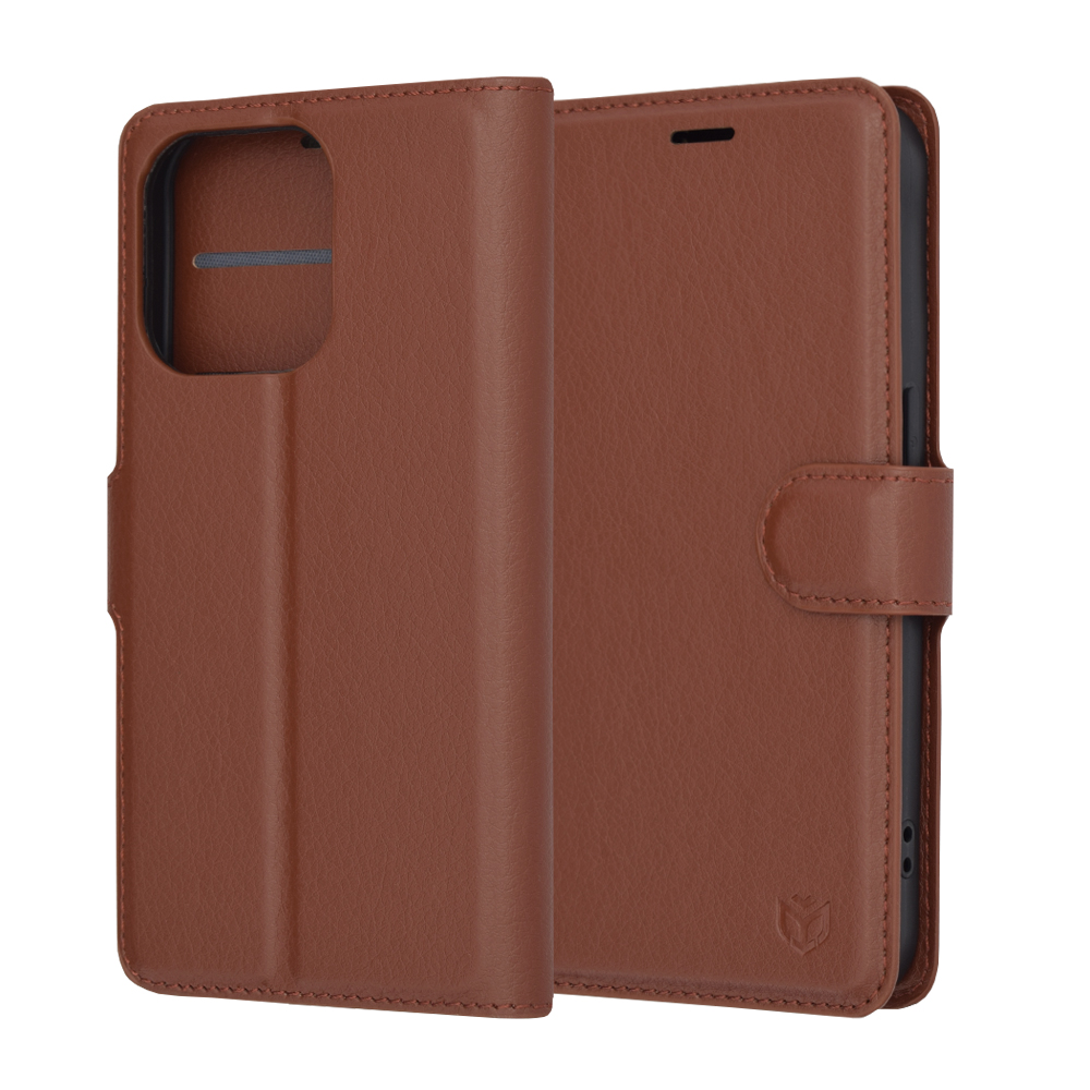 Techsuit - Leather Folio - iPhone 15 Pro - Brown