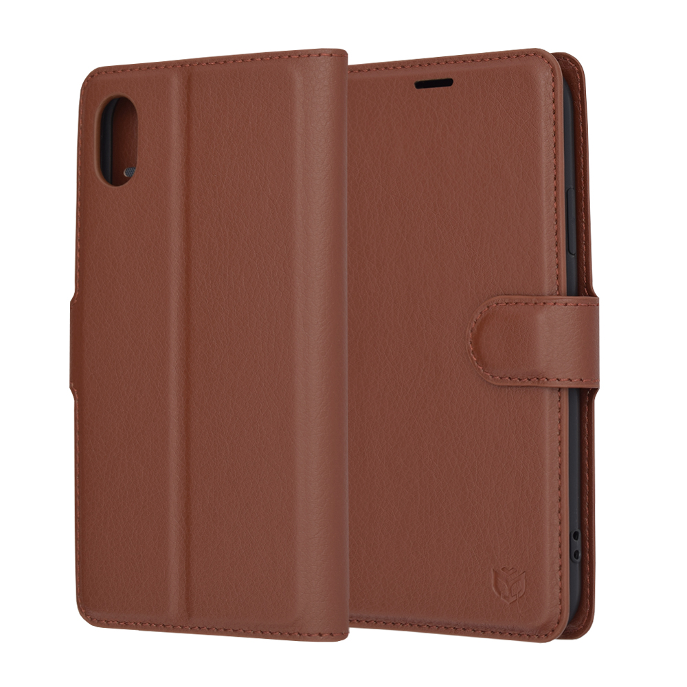 Techsuit - Leather Folio - iPhone XR - Brown